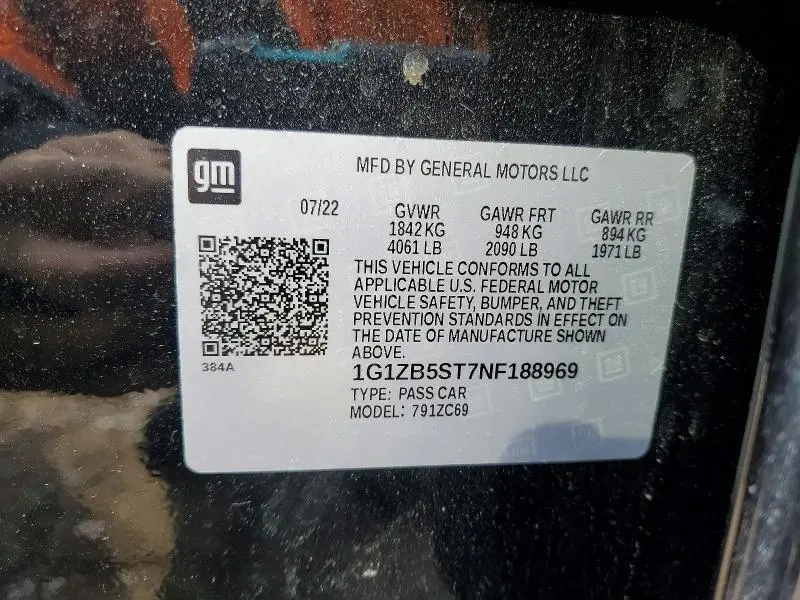 2022 CHEVROLET MALIBU LS  