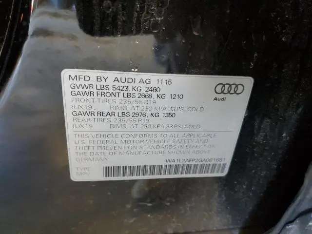2016 AUDI Q5 PREMIUM PLUS  
