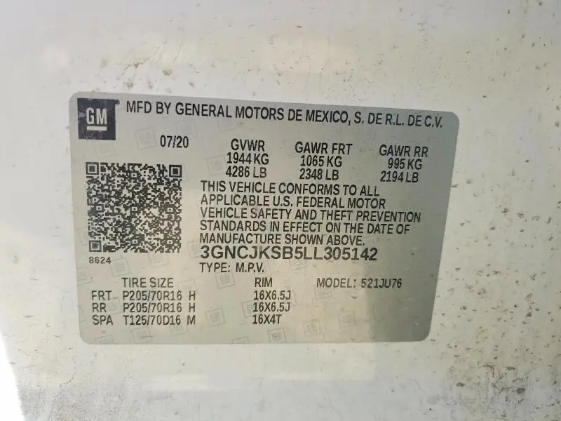 2020 CHEVROLET TRAX LS  