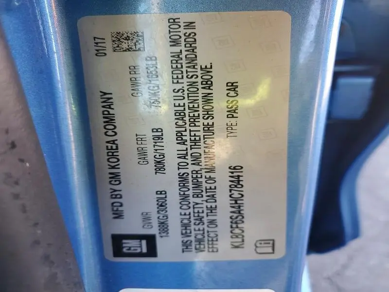 2017 CHEVROLET SPARK 2LT  