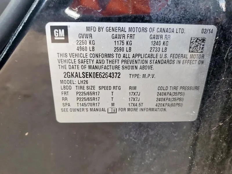 2014 GMC TERRAIN SLT  