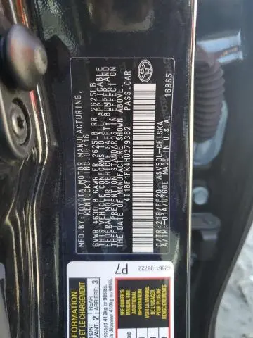 2017 TOYOTA CAMRY LE