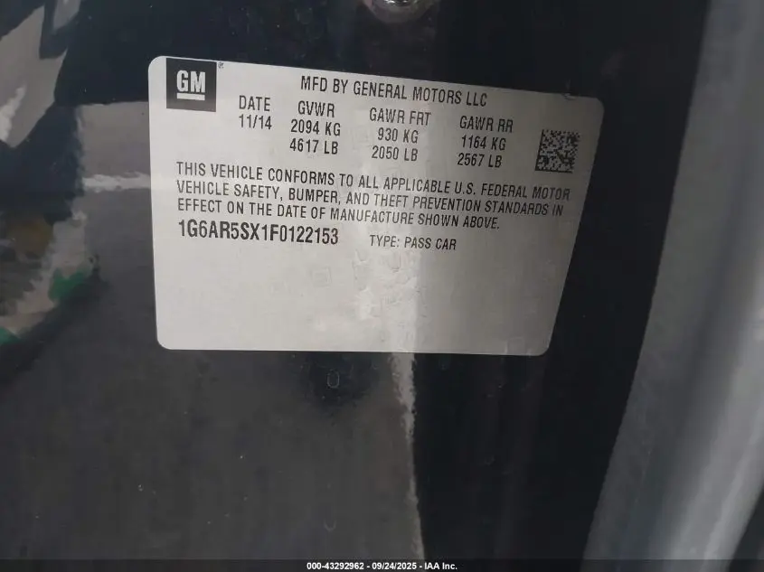 2015 CADILLAC CTS LUXURY