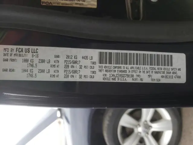 2016 JEEP COMPASS LATITUDE