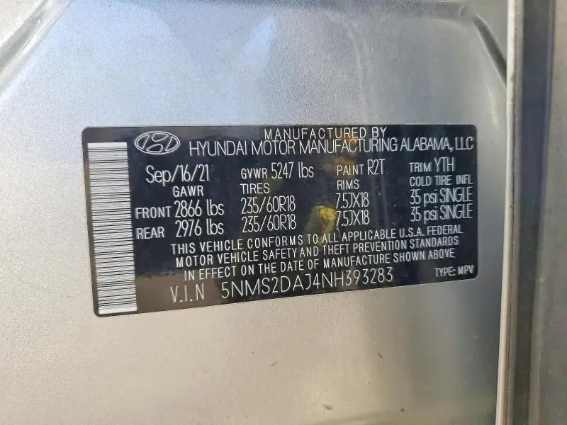 2022 HYUNDAI SANTA FE SEL  