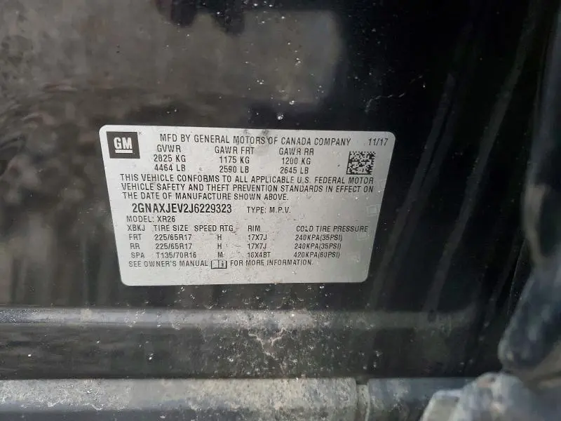 2018 CHEVROLET EQUINOX LT  