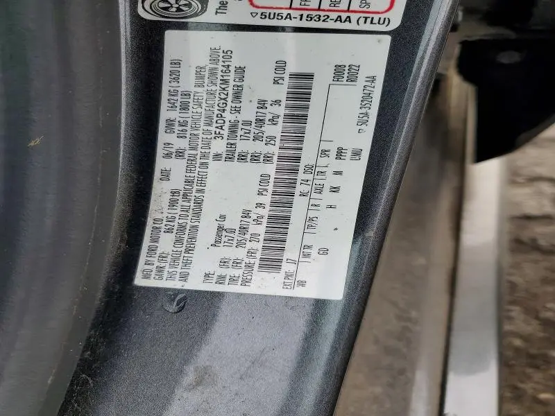 2019 FORD FIESTA ST  