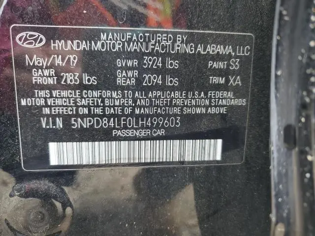 2020 HYUNDAI ELANTRA SEL