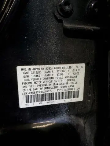 2011 HONDA FIT   