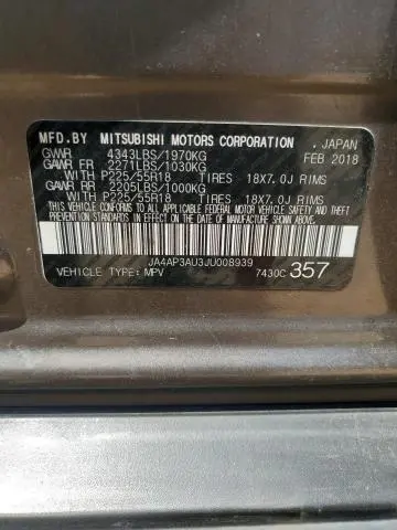 2018 MITSUBISHI OUTLANDER SPORT ES  