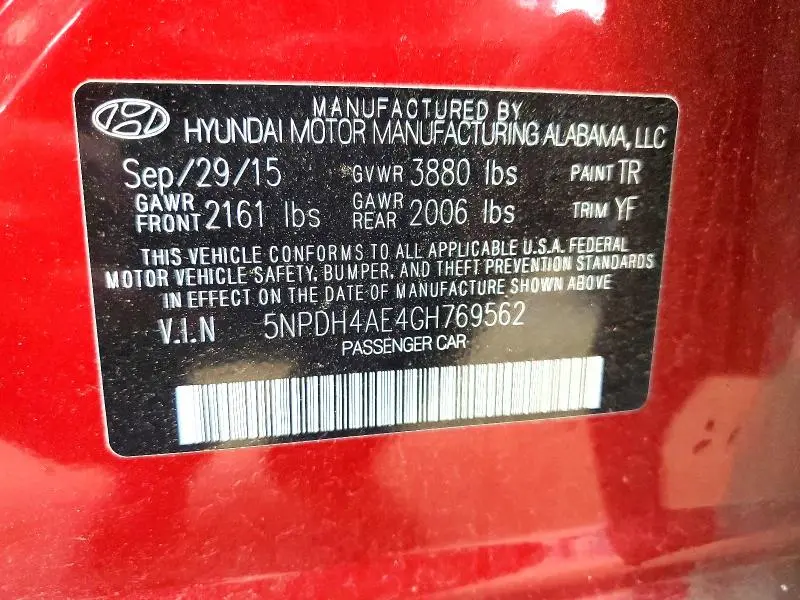 2016 HYUNDAI ELANTRA VALUE EDITION  
