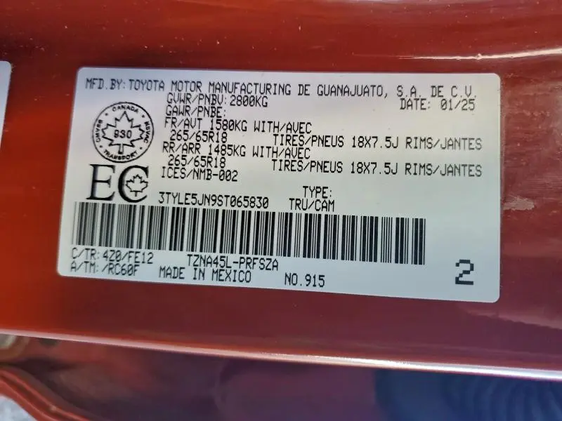 2025 TOYOTA TACOMA DOUBLE CAB  