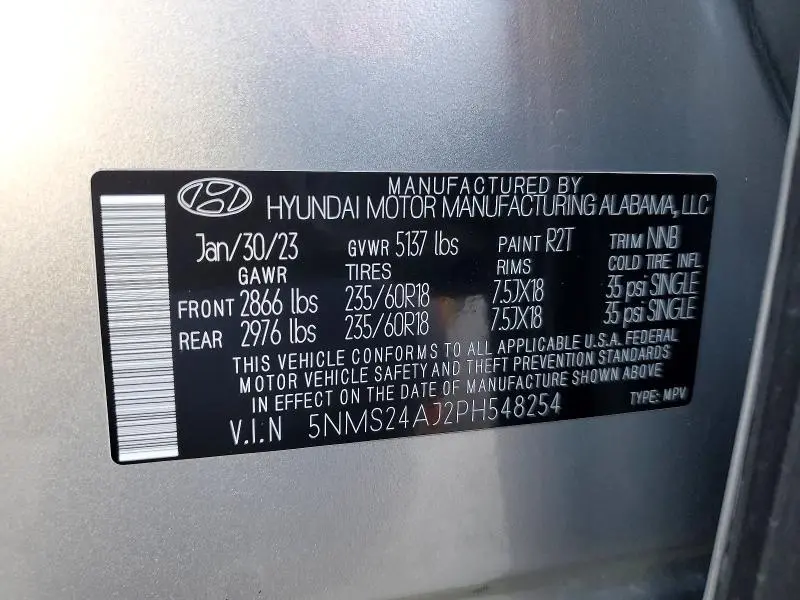 2023 HYUNDAI SANTA FE SE  