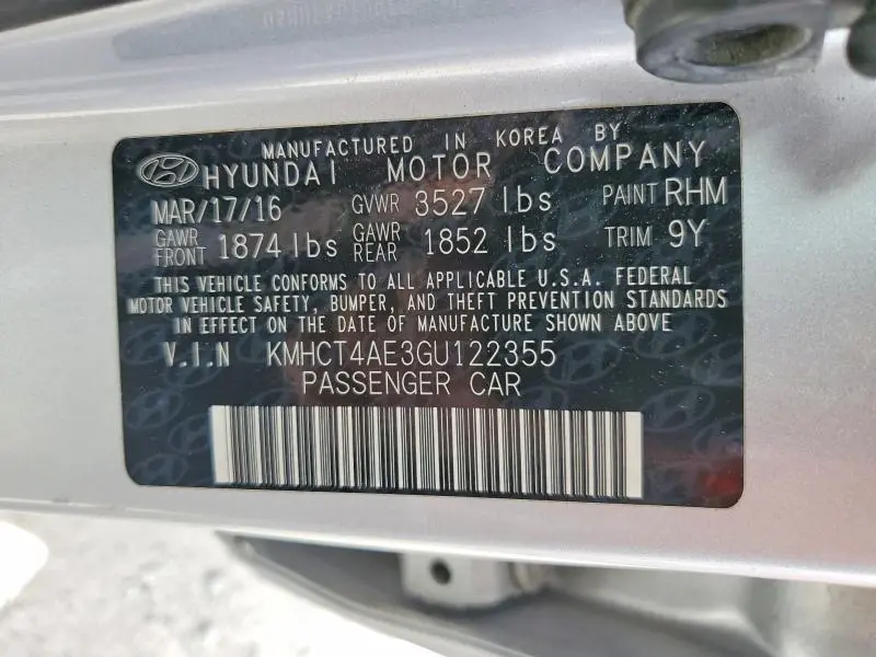 2016 HYUNDAI ACCENT SE  
