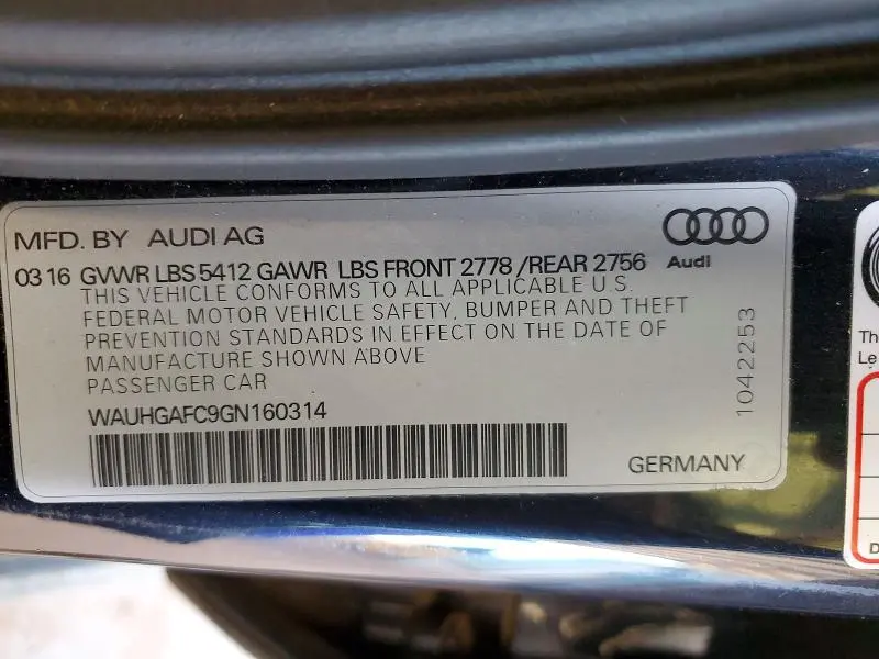 2016 AUDI A6 PRESTIGE  