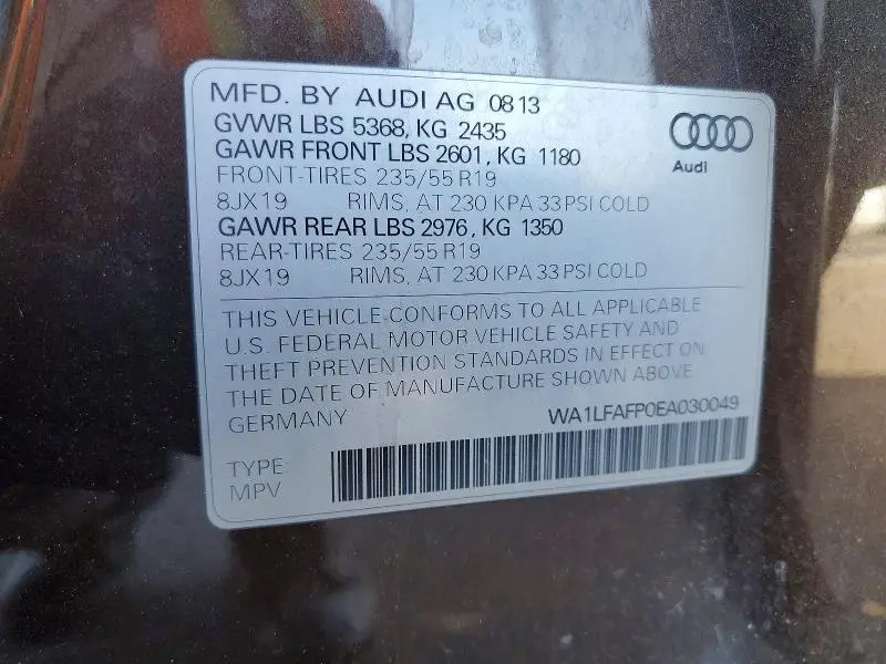 2014 AUDI Q5 PREMIUM PLUS  
