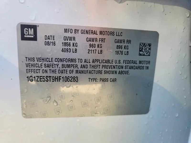 2017 CHEVROLET MALIBU LT  