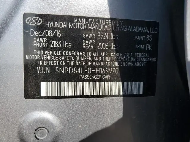 2017 HYUNDAI ELANTRA SE  