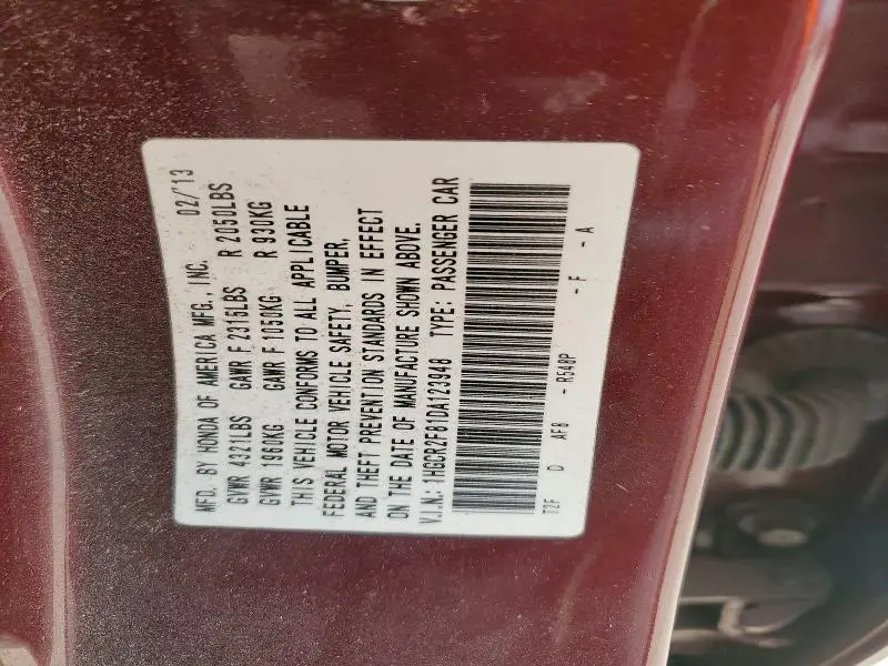 2013 HONDA ACCORD EXL  