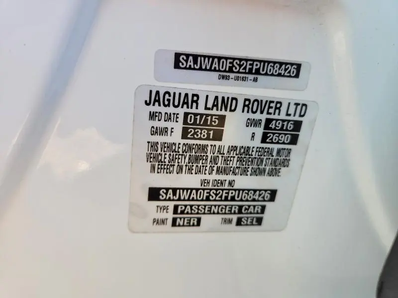 2015 JAGUAR XF 2.0T PREMIUM  