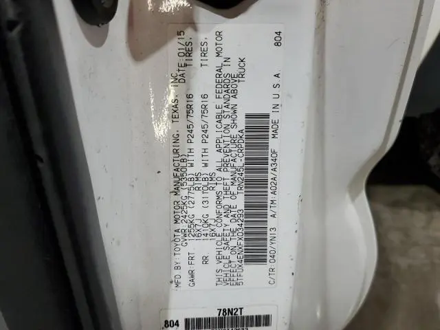 2015 TOYOTA TACOMA ACCESS CAB