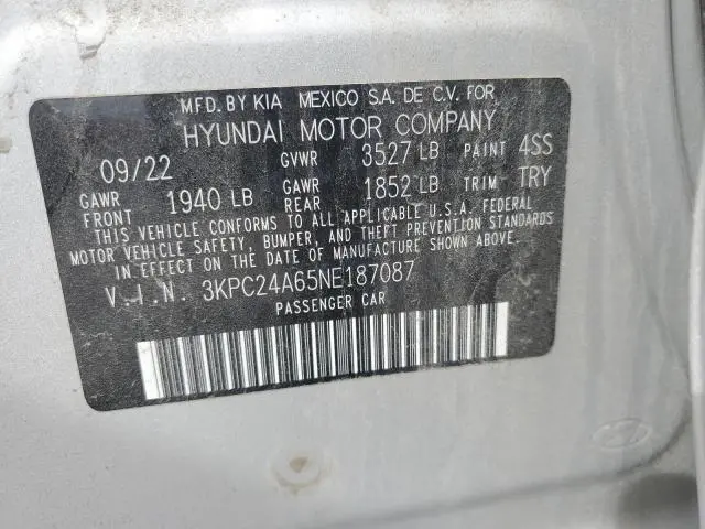 2022 HYUNDAI ACCENT SE  