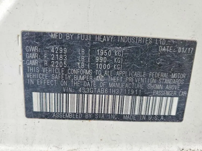 2017 SUBARU IMPREZA PREMIUM  