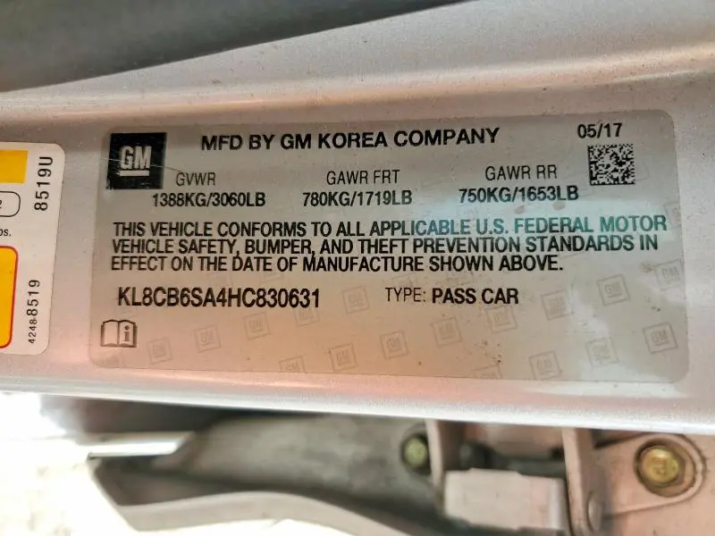 2017 CHEVROLET SPARK LS  