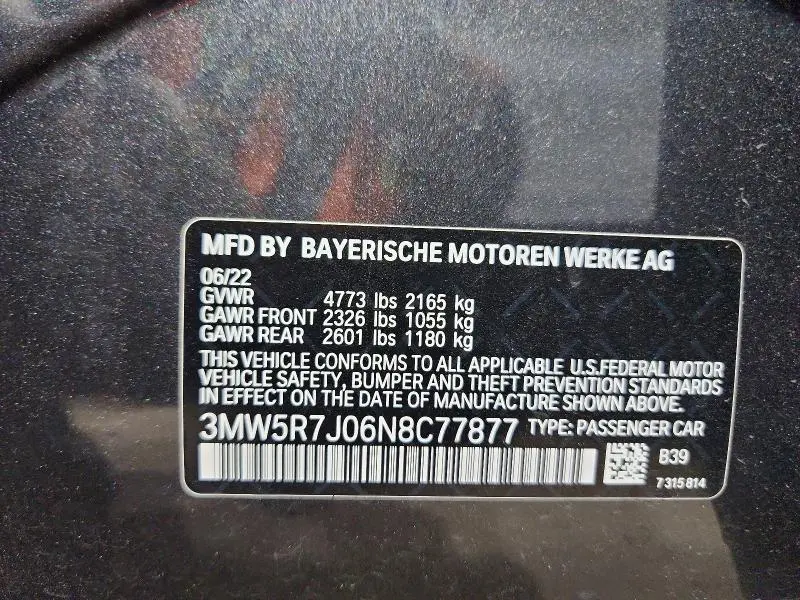2022 BMW 330XI   