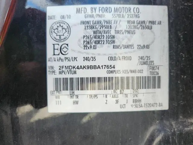 2011 FORD EDGE SPORT  