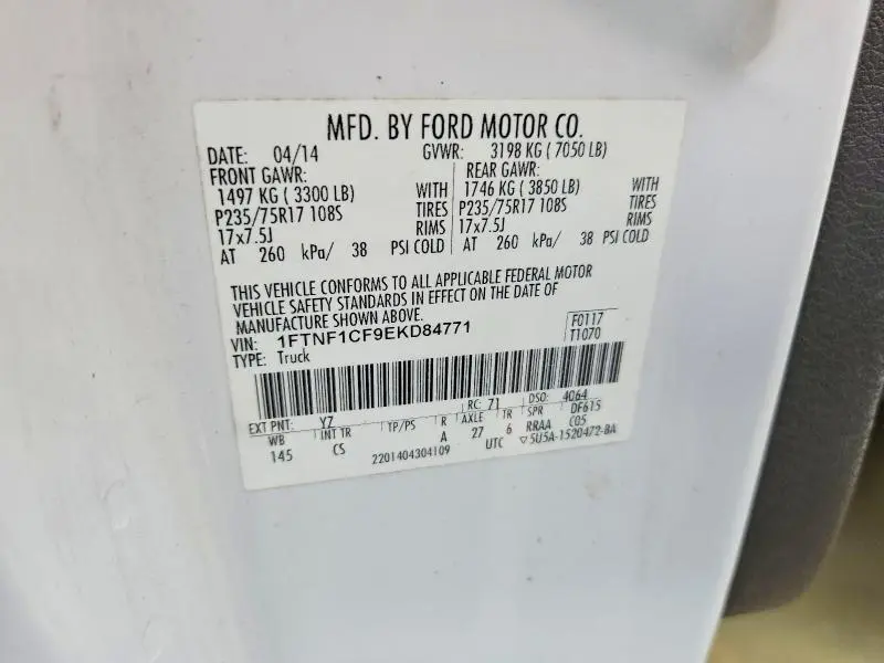 2014 FORD F150   