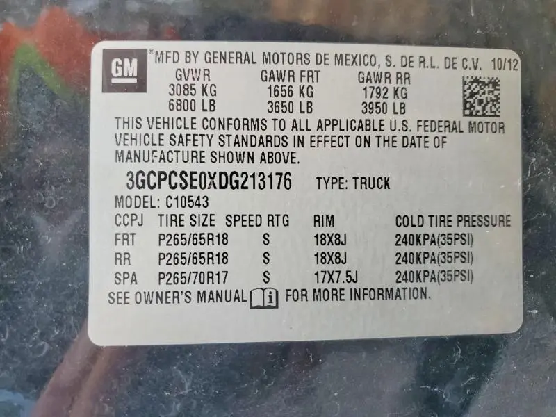 2013 CHEVROLET SILVERADO C1500 LT  