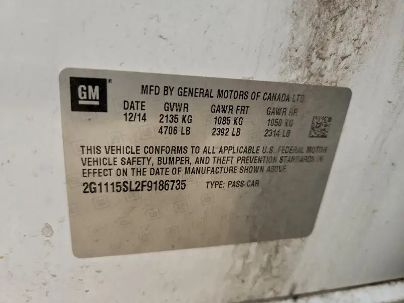 2015 CHEVROLET IMPALA LT  