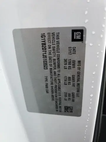 2018 CHEVROLET CORVETTE STINGRAY 1LT  