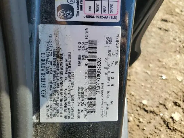 2012 FORD FUSION SPORT  