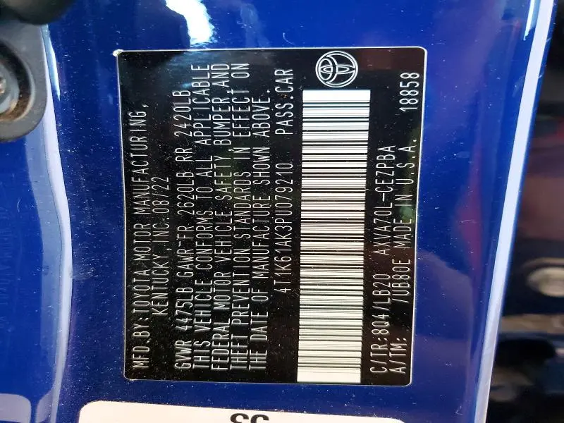 2023 TOYOTA CAMRY XSE  