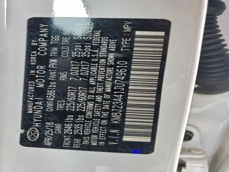 2018 HYUNDAI TUCSON SE  