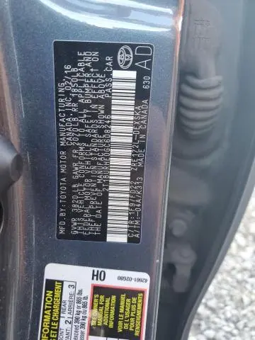 2016 TOYOTA COROLLA L  