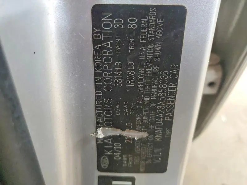 2010 KIA FORTE EX  