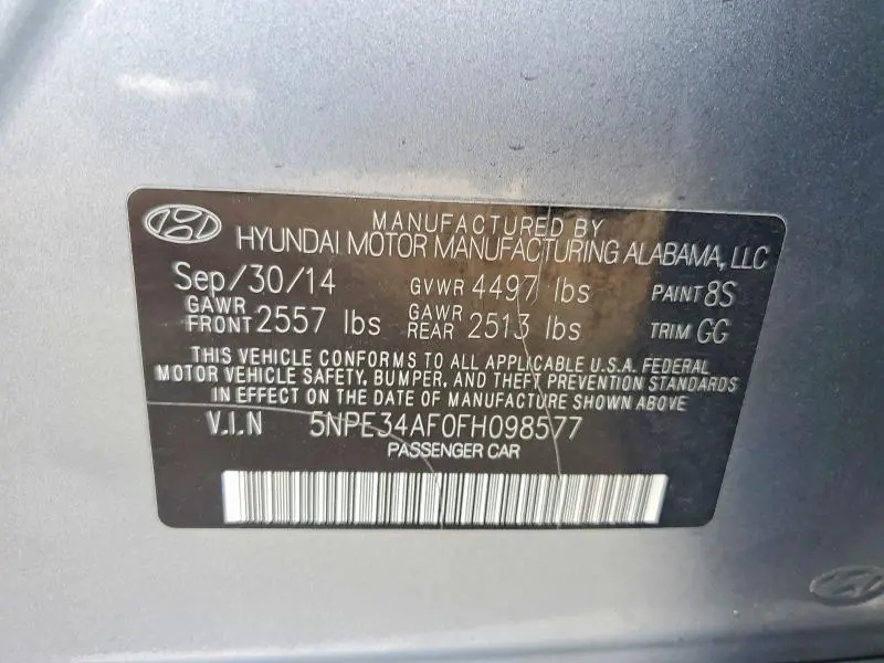 2015 HYUNDAI SONATA SPORT  