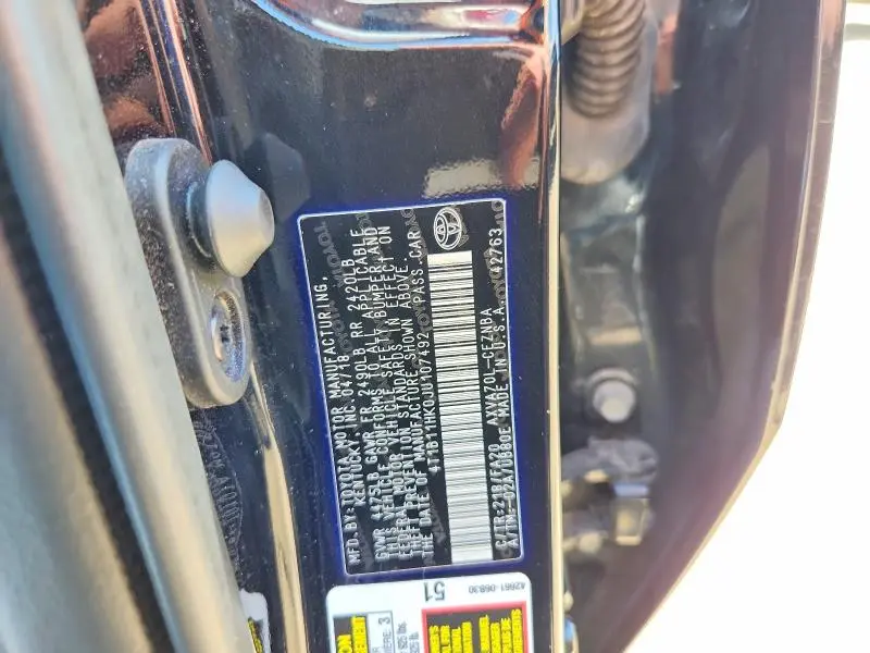 2018 TOYOTA CAMRY LE  