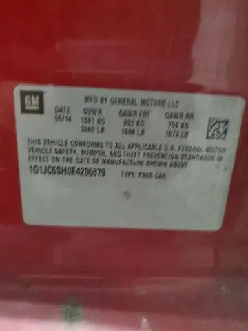 2014 CHEVROLET SONIC LT  