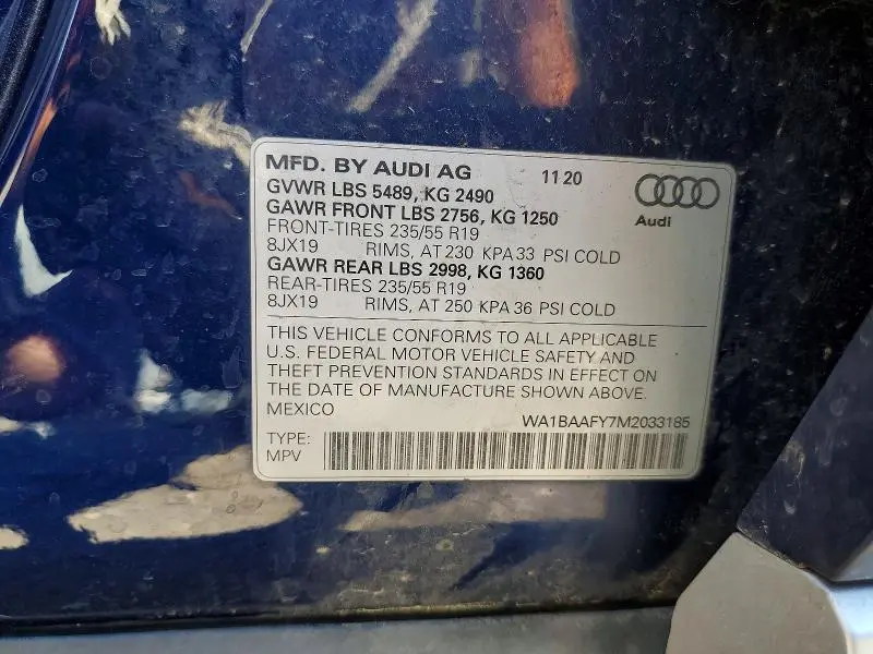 2021 AUDI Q5 PREMIUM PLUS  