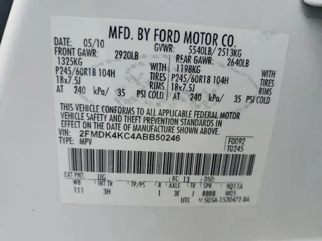 2010 FORD EDGE LIMITED  