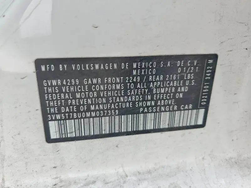 2021 VOLKSWAGEN JETTA GLI  