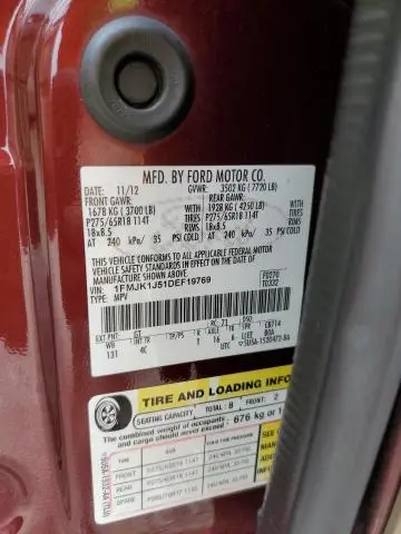 2013 FORD EXPEDITION EL XLT  