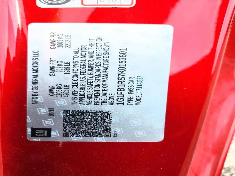 2019 CHEVROLET CAMARO LS  