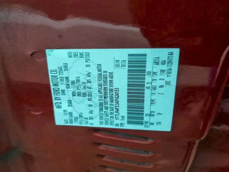 2010 FORD RANGER SUPER CAB  