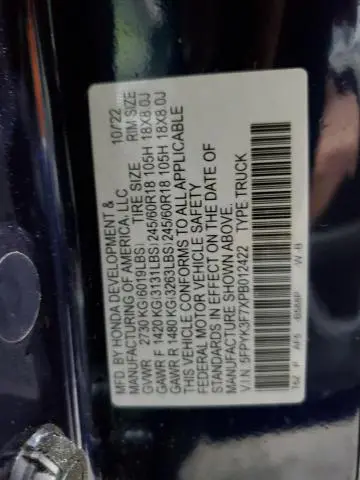 2023 HONDA RIDGELINE RTL-E  