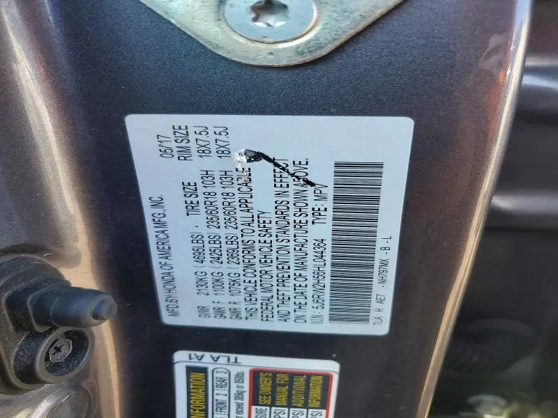 2017 HONDA CR-V EX  